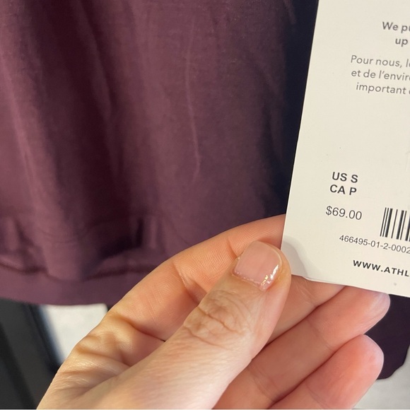 Athleta Elemental Plum Long Sleeve Tee NWT Small - Picture 5 of 5
